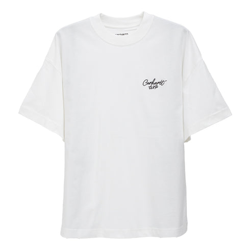 Carhartt Wip S/S Signature Script T-Shirt White/Black I033828 4068584189715 Front Degli Uberti